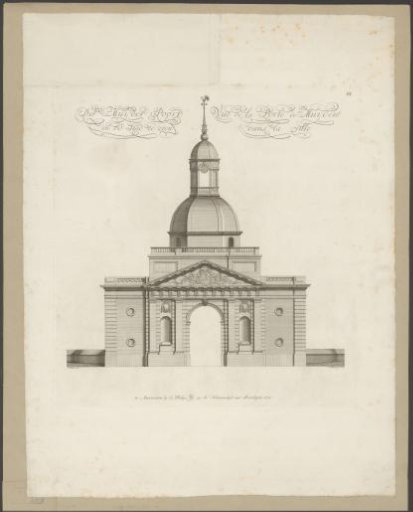 Facade of the Second Muiderpoort in Amsterdam, inside the city