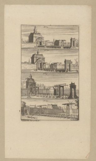Four different gates in Amsterdam