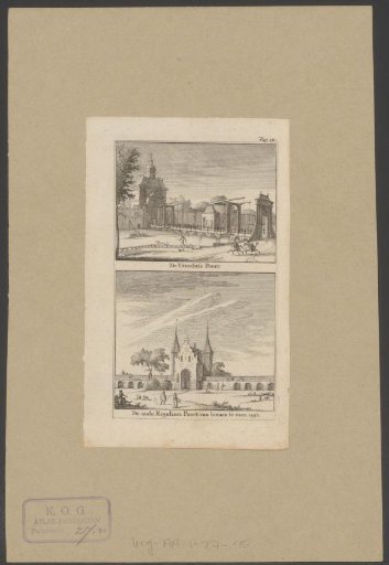 View of the Utrechtsepoort and First Regulierspoort in Amsterdam