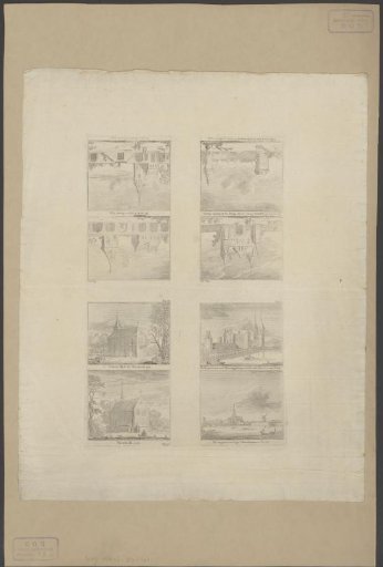Eight views of city gates, fortifications and bastions in and around Amsterdam