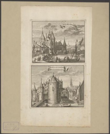 View of the First Regulierspoort and First Sint-Antoniespoort in Amsterdam