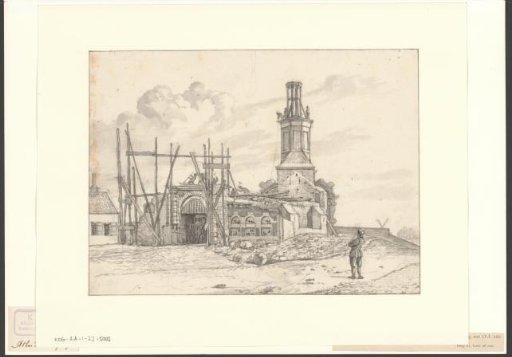 View of the Haarlemmerpoort during demolition