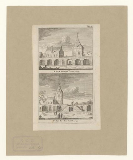 View of the Korsjespoort and Jan Roodenpoortstoren in Amsterdam