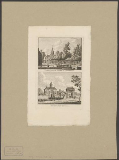 Two city views of Amsterdam with the Utrecht Gate