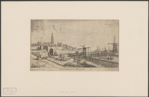 View of the Zaagmolenpoort in Amsterdam