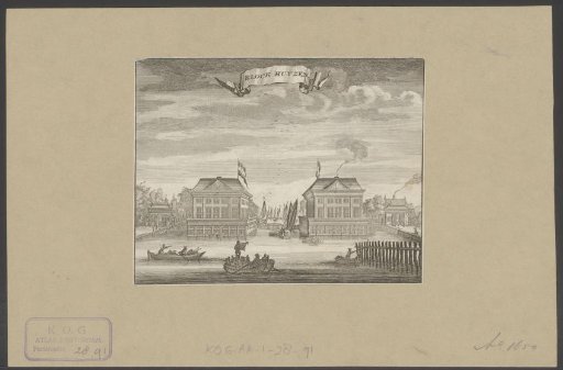View of the two Blokhuizen in the Amstel