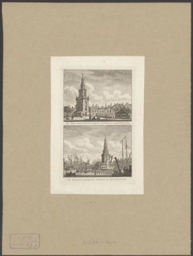 View of the Jan Roodenpoort Tower and Haringpakkerstoren in Amsterdam