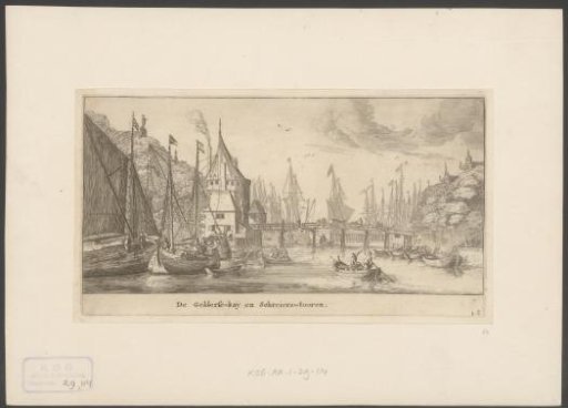 View of the Geldersekade and Schreierstoren in Amsterdam