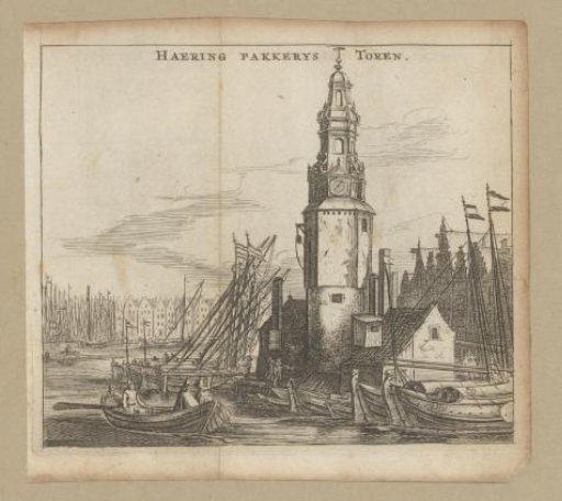 View of the Haringpakkerstoren in Amsterdam