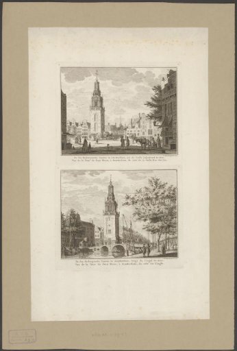 View of the Jan Roodenpoort Tower in Amsterdam from Two Sides
