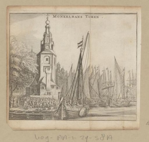 View of the Montelbaan Tower in Amsterdam