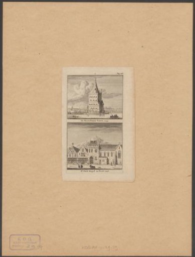 View of the Montelbaan Tower, Saint Olof's Gate, and Saint Olof's Chapel in Amsterdam
