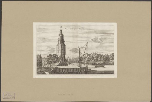 View of the Montelbaanstoren in Amsterdam