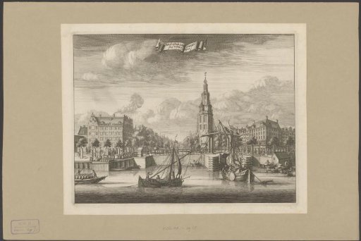 View of the Montelbaanstoren in Amsterdam
