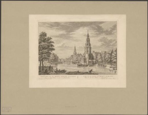 View of the Montelbaanstoren in Amsterdam