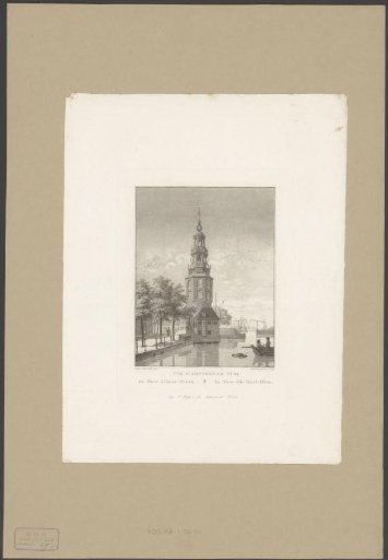 View of the Montelbaanstoren in Amsterdam
