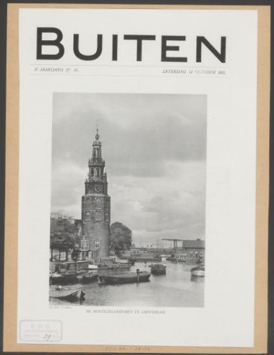 View of the Montelbaanstoren in Amsterdam