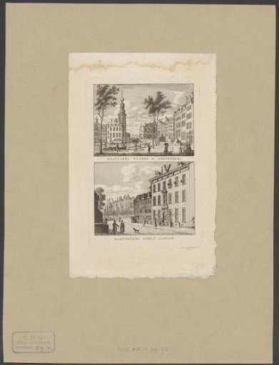 View of the Munttoren and Kloveniersdoelen in Amsterdam