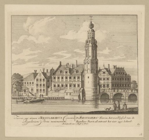View of the Munttoren in Amsterdam