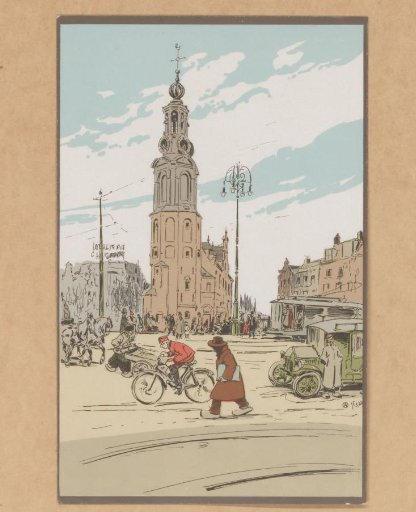 View of the Muntplein with the Munttoren