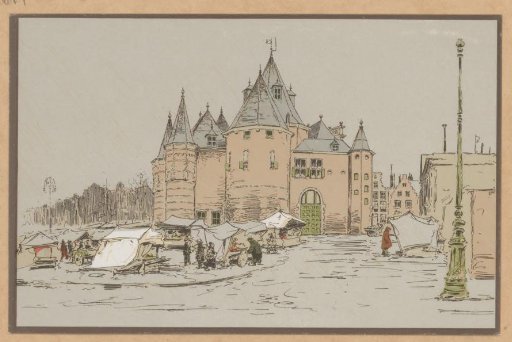 View of the Waag on the Nieuwmarkt