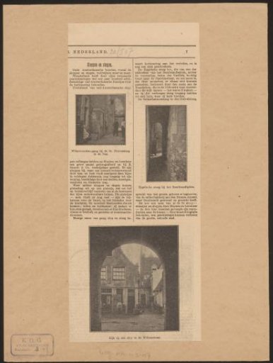 Views of Three Alleys in Amsterdam
