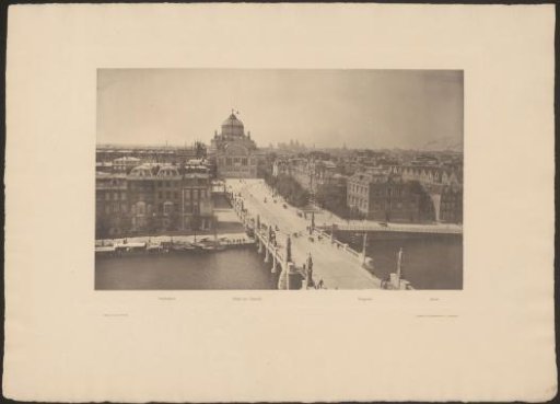View of the Hogesluis and the Paleis voor Volksvlijt from the Amstel Hotel