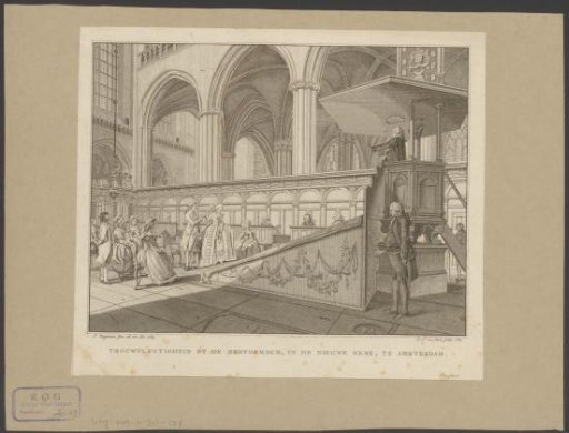Wedding of Reformed believers in the New Church in Amsterdam