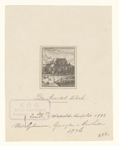 View of the Amstelkerk in Amsterdam