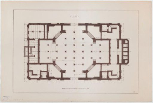 Plan of the cellar of the Koepel Church in Amsterdam