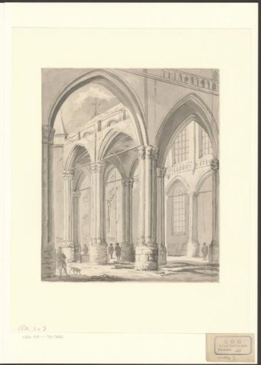 Interior of the Nieuwe Kerk, after the fire of 1645