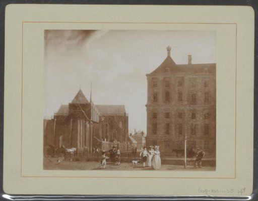View of the New Church and the Town Hall in Amsterdam