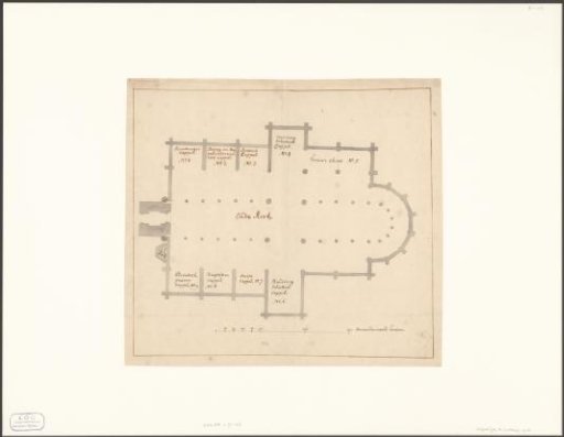 Plan of the Old Church in Amsterdam