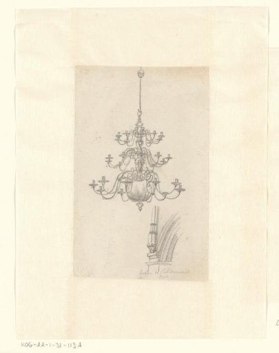 View of the chandelier in the Old Church
