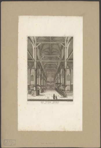 Interior of the Oude Kerk in Amsterdam, viewed towards the west