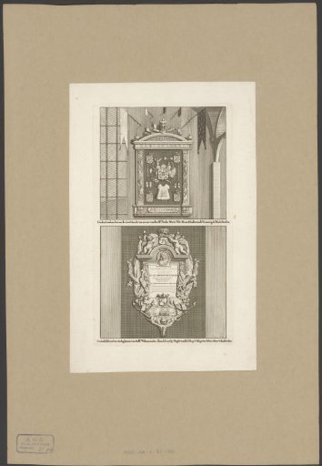 Monuments to Field Marshal Paulus Wirtz and Lieutenant-Admiral Willem van der Zaan in the Oude Kerk in Amsterdam