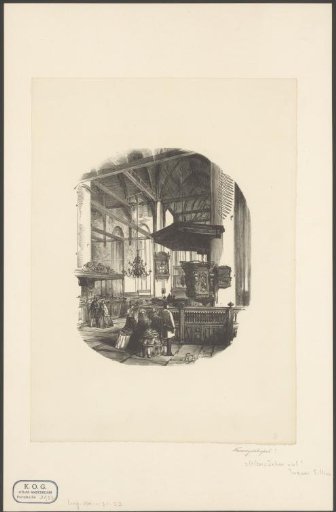 Interior of the Great Church in Workum