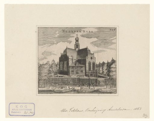 View of the Noorderkerk in Amsterdam
