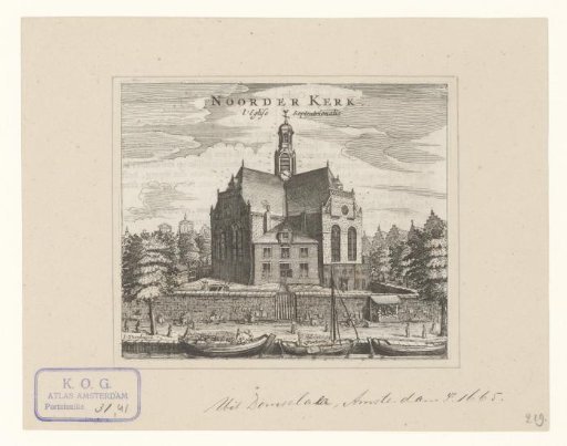 View of the Noorderkerk in Amsterdam