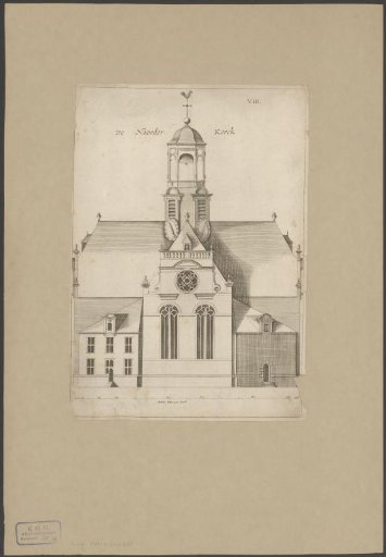 Elevation of the Facade of the Noorderkerk in Amsterdam