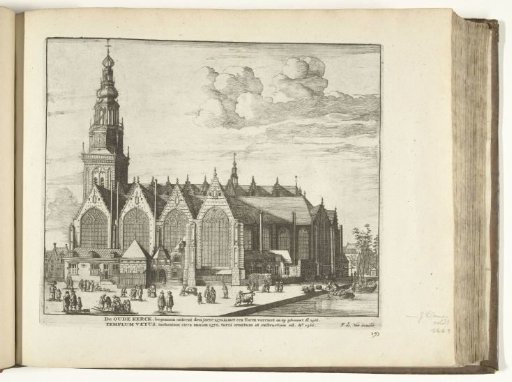 View of the Oude Kerk in Amsterdam
