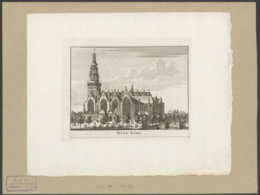View of the Old Church in Amsterdam from the Oudezijds Voorburgwal
