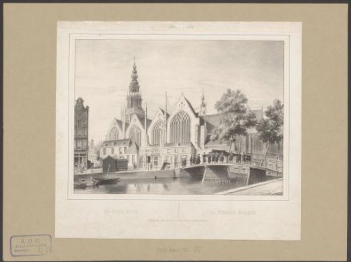 View of the Old Church in Amsterdam