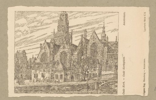 View of the Old Church in Amsterdam
