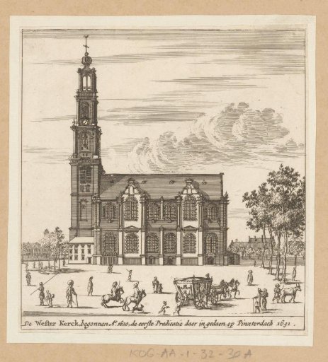 View of the Westerkerk in Amsterdam