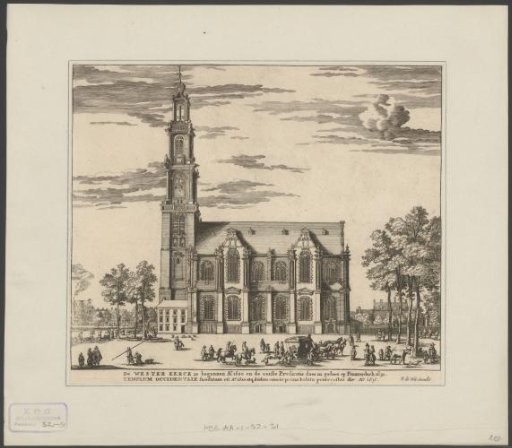 View of the Westerkerk in Amsterdam