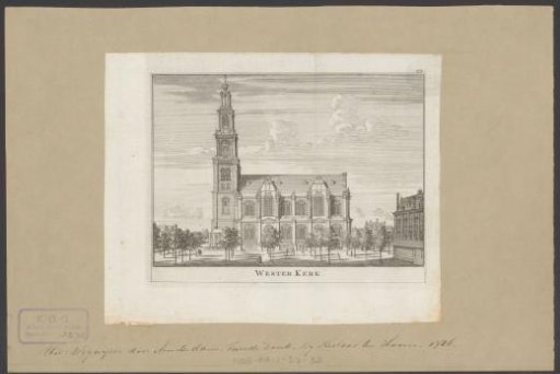 View of the Westerkerk in Amsterdam