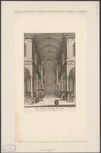 View of the interior of the Westerkerk in Amsterdam, looking east
