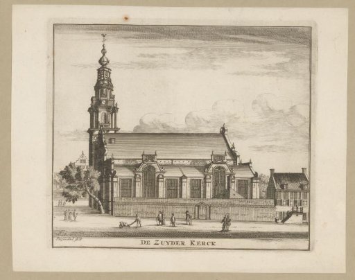 View of the Zuiderkerk in Amsterdam