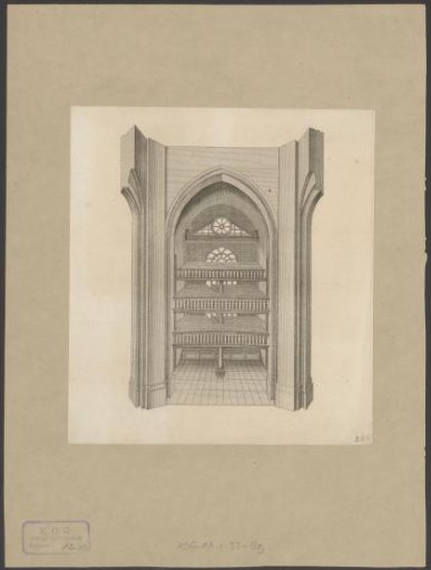 Galleries of a domed church on the Botermarkt in Amsterdam